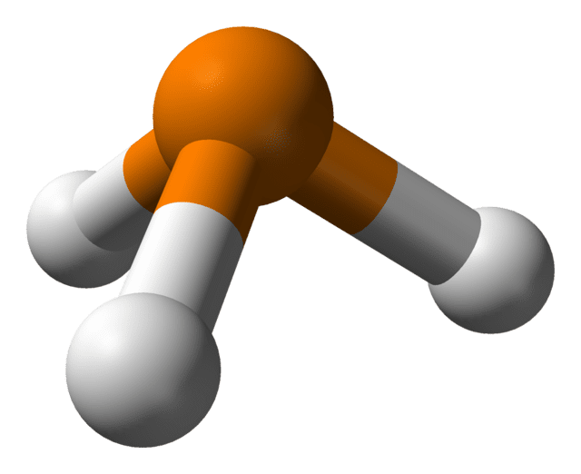 Phosphine-3D-balls Representação molecular em 3d da Fosfina