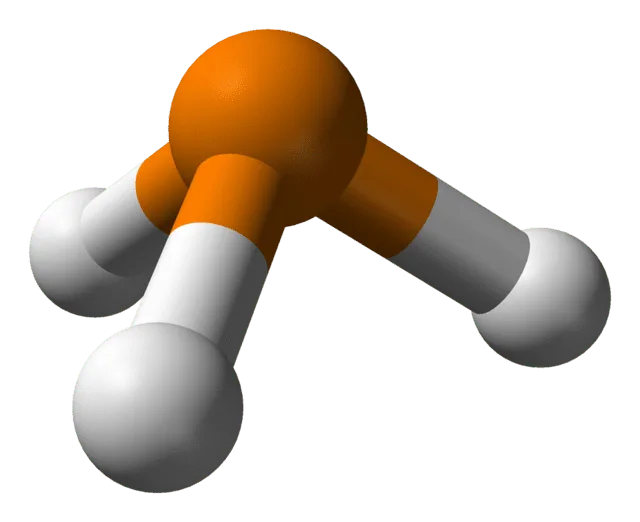 Representação molecular em 3d da Fosfina