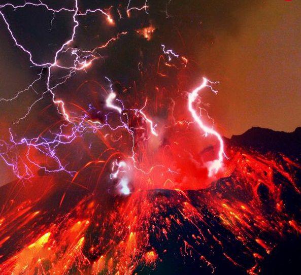 relâmpago vulcânico Relâmpagos vulcânicos