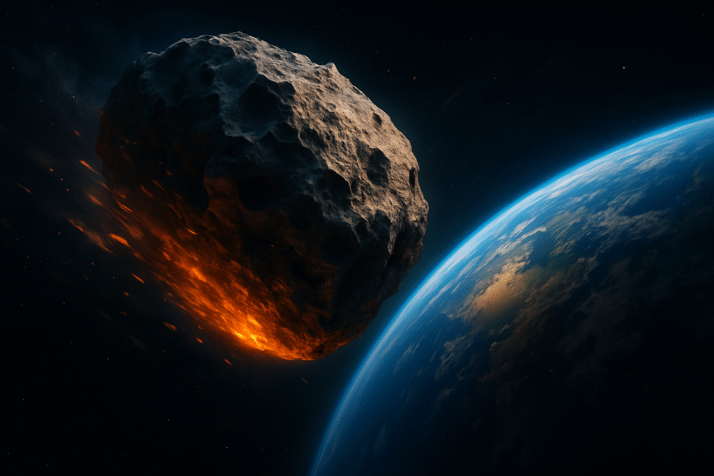Representação do Asteroide 2024 YR4 Representação do Asteroide 2024 YR4