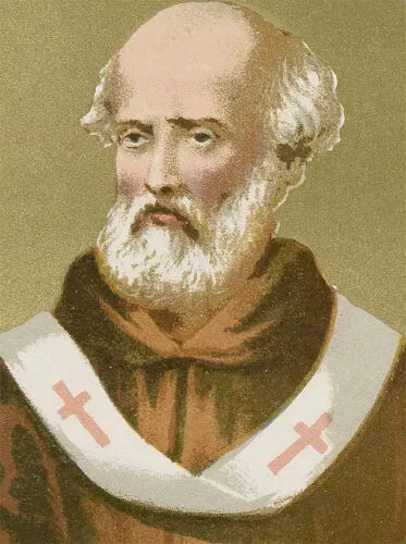 Retrato artístico do papa Formoso com vestes papais
