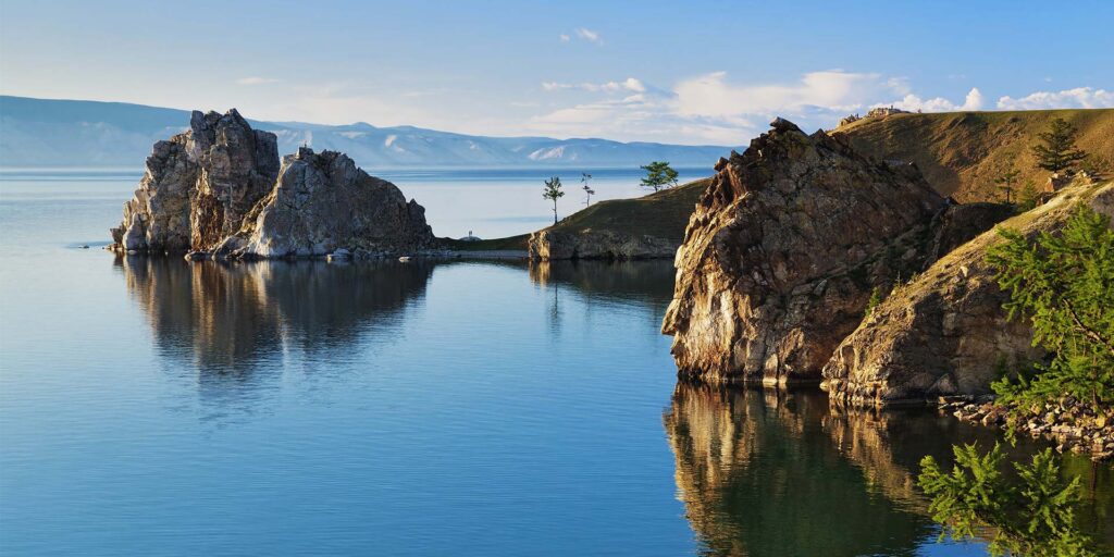 Baikal-Summer Baikal no verão com uma vista deslumbrante