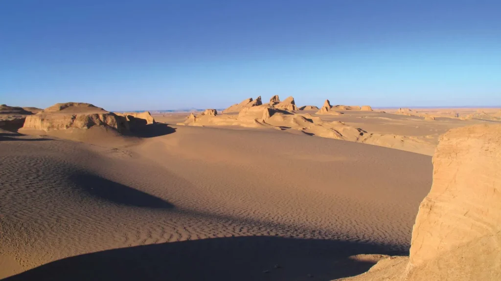 Lut-Desert-Iran Imagem panorâmica do Deserto de Lut