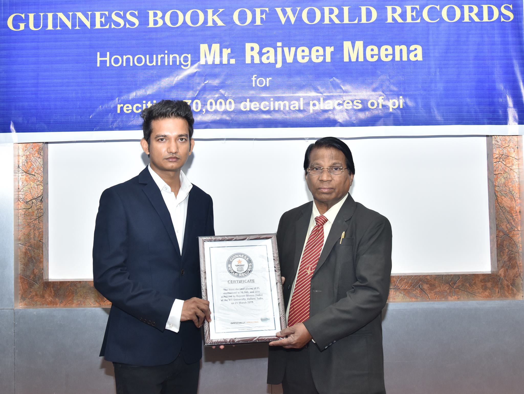 Rajveer Meena: Mais de 70 mil casas do número pi memorizadas