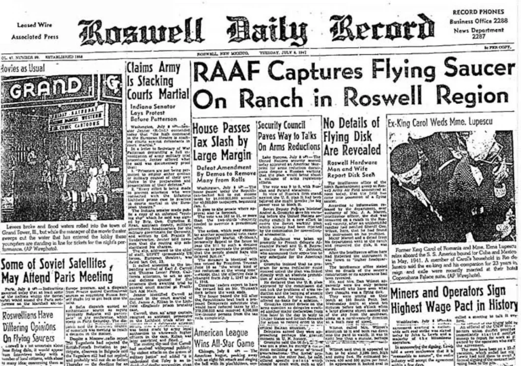 The Roswell case Jornal sobre o caso de Roswell